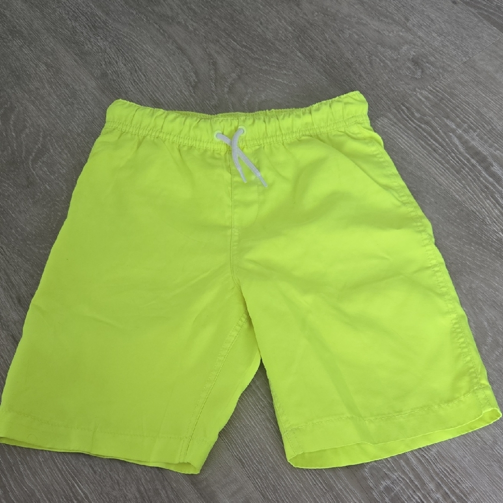 Lands' End Yellow Swim Trunks Elastic Waist Lightweight
